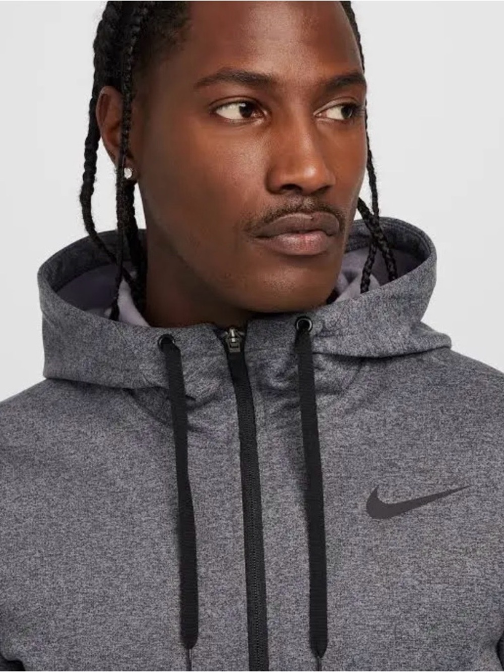 Nike Men’s Grey Full-Zip Performance Hoodie Jacket - Picture 4 of 9